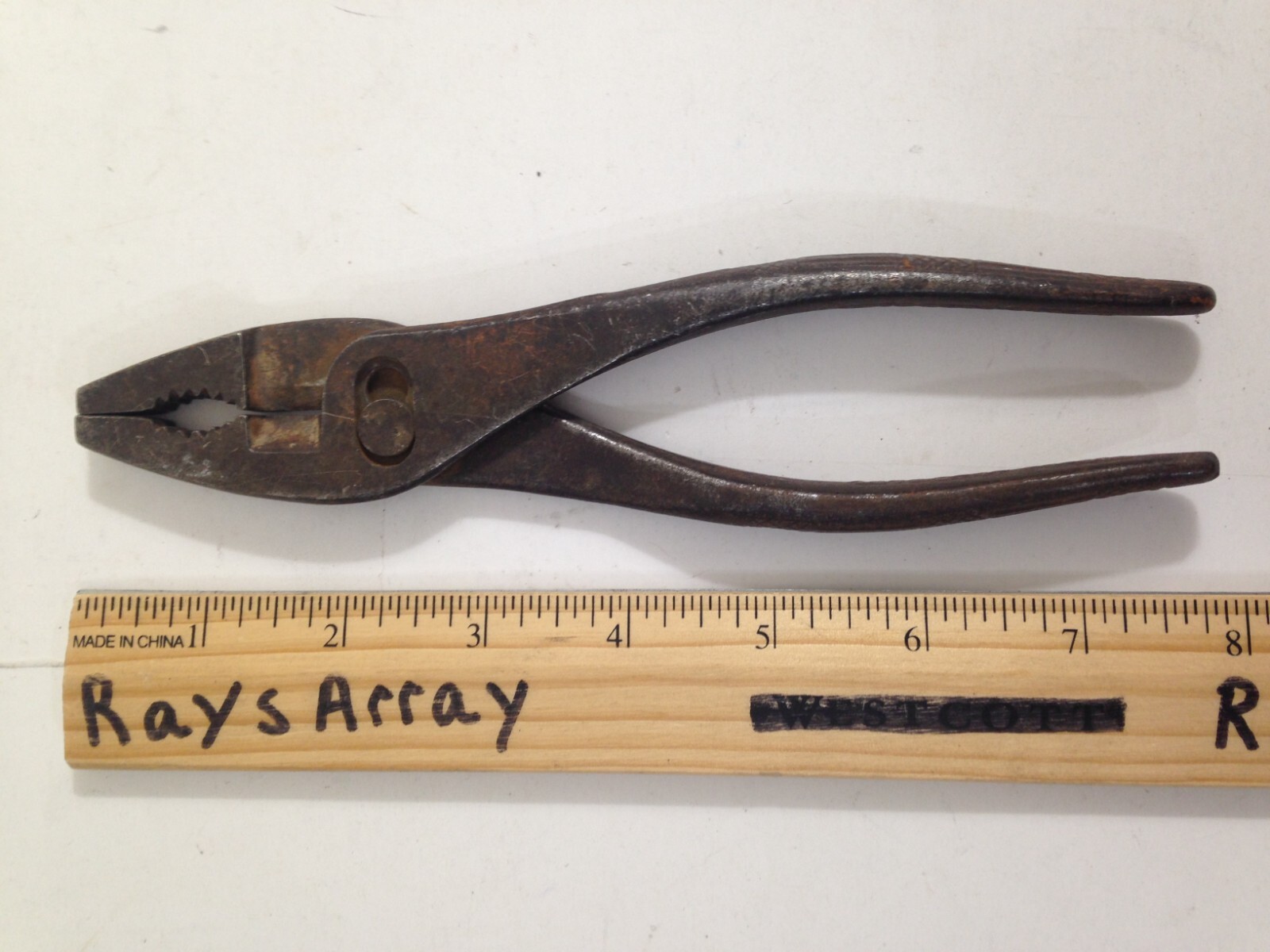 Vintage slip joint Pliers Wire Cutters  Drop Forged  1372