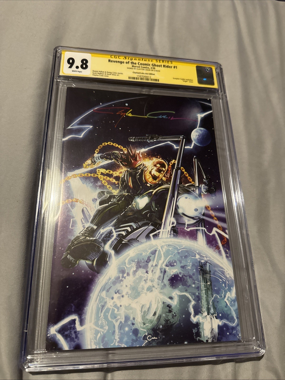 Revenge of the Cosmic Ghost Rider #1 CGC 9.8 SS Clayton Crain Infinity Signed Revenge of the Cosmic Ghost Rider #1 CGC 9.8 SS Clayton Crain Infinity Signed