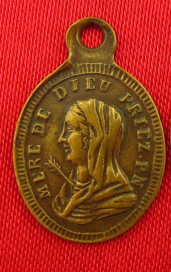 Antique MARY Medal MOTHER OF GOD CONCEIVED WITHOUT SIN Catholic Small Medal Antique MARY Medal MOTHER OF GOD CONCEIVED WITHOUT SIN Catholic Small Medal