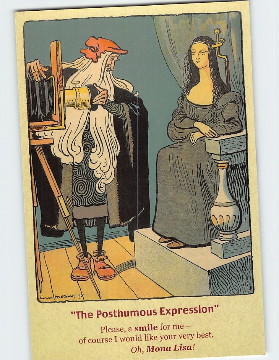 Postcard Mona Lisa Poses for the Photographer The Posthumous Expression