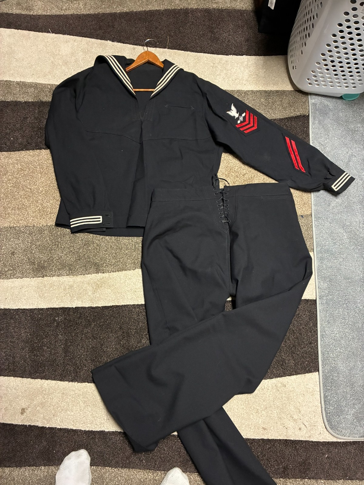 Vintage US Navy Cracker Jack Uniform Wool Jumper Read desc for sizes Vintage US Navy Cracker Jack Uniform Wool Jumper Read desc for sizes
