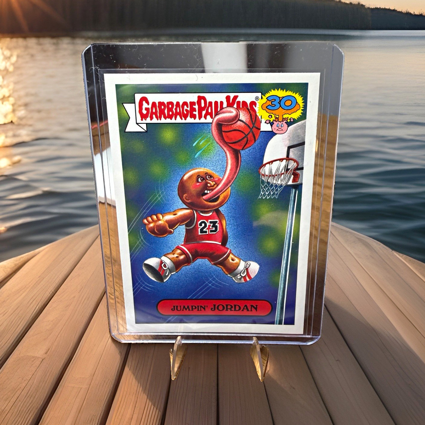 Topps 2015 Garbage Pail Kids 30th Anniversary '80s Spoof Jumpin' Jordan Sticker