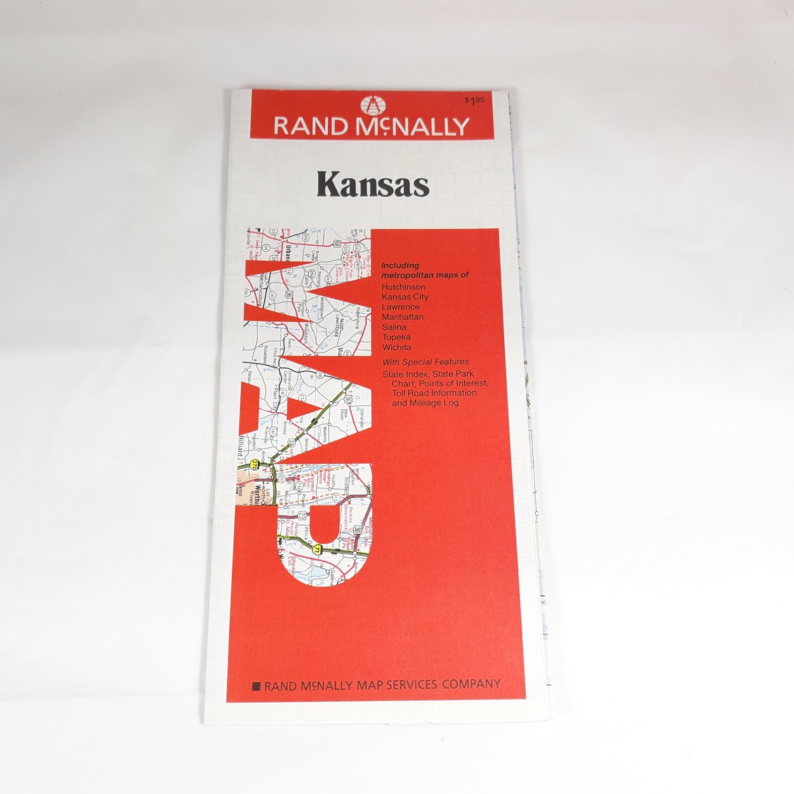Rand McNally Kansas Map Vintage Road Map Rand McNally Kansas Map Vintage Road Map