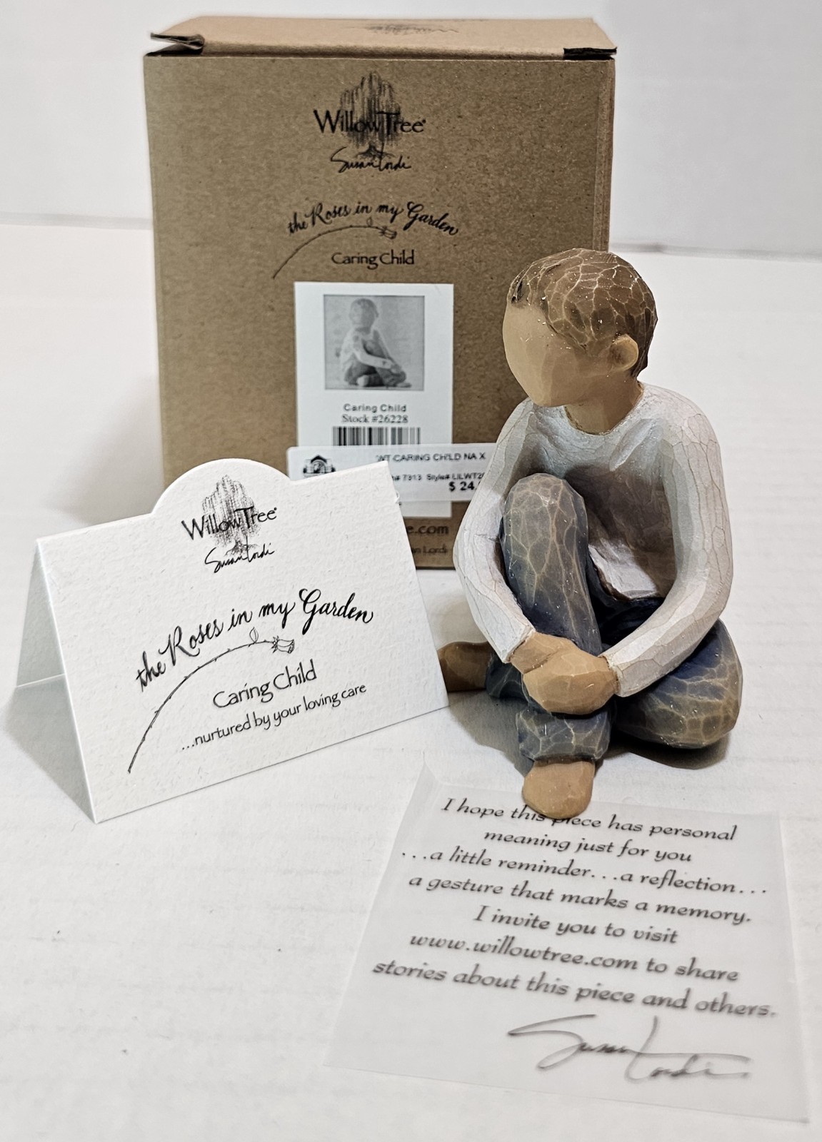 NEW Willow Tree CARING CHILD Figurine Susan Lordi DEMDACO 26228 NEW Willow Tree CARING CHILD Figurine Susan Lordi DEMDACO 26228