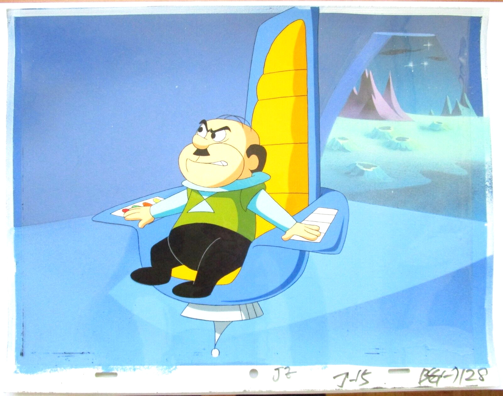 JETSONS 1980\'s PRODUCTION BACKGROUND Hanna-Barbera boss ORIGINAL PRODUCTION CEL JETSONS 1980\'s PRODUCTION BACKGROUND Hanna-Barbera boss ORIGINAL PRODUCTION CEL