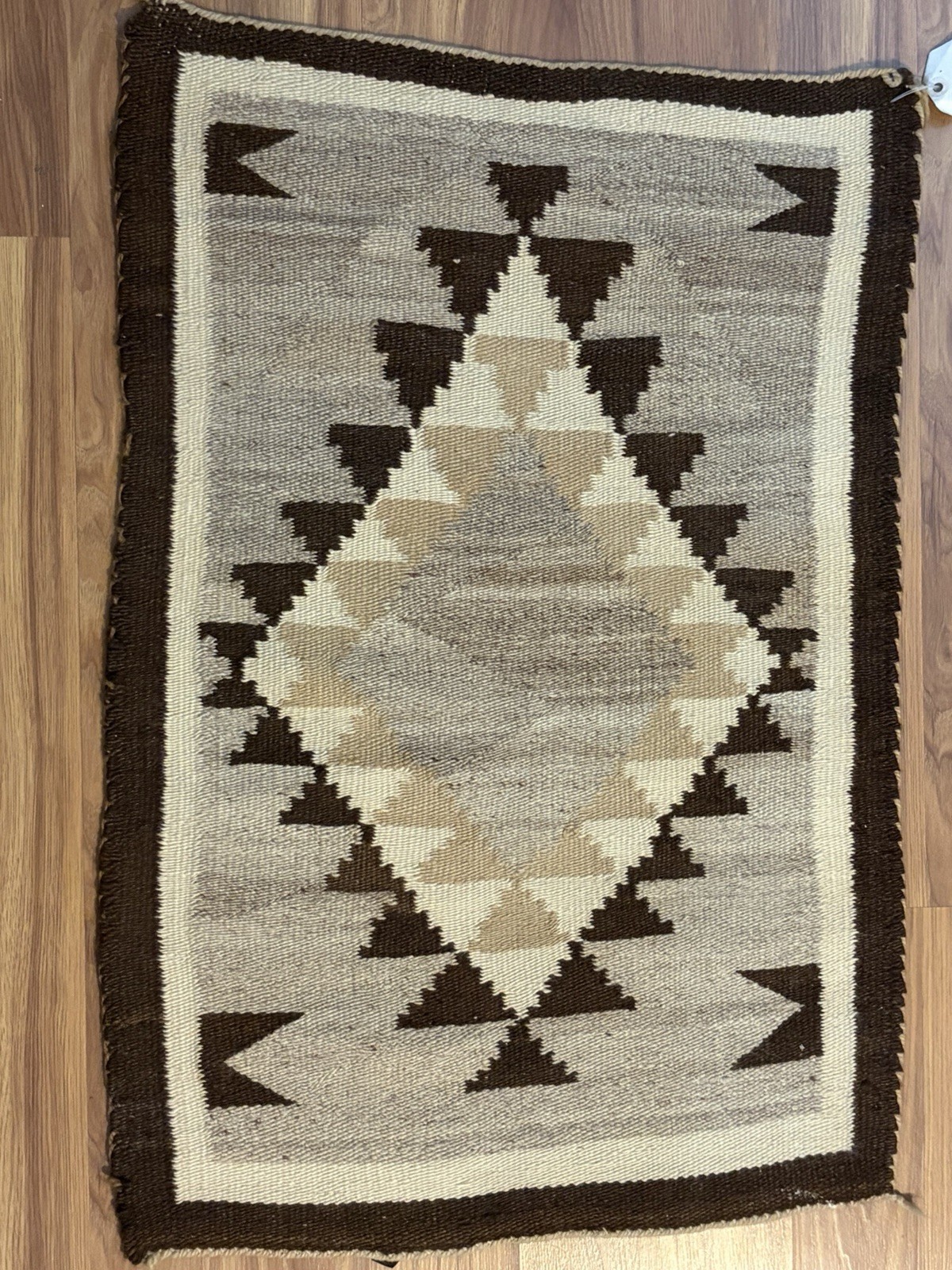 Antique Crystal Navajo Rug 1920s ￼19”x27.5”