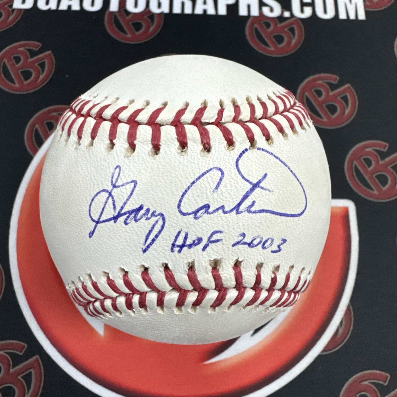 Gary Carter Signed New York Mets Expos OMLB HOF Inscribed Autographed Beckett