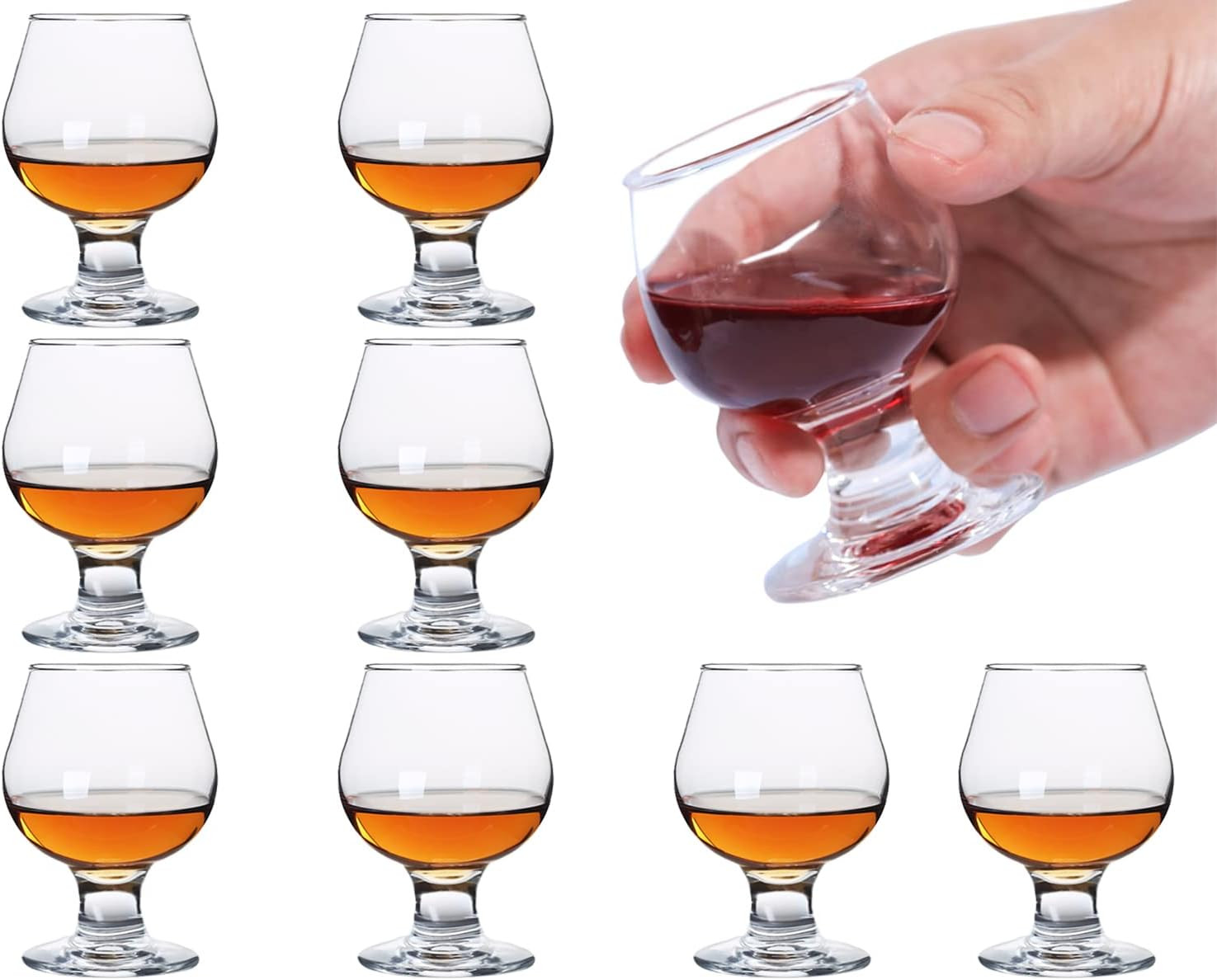 Cute Shot Glasses Small Brandy Snifters Set of 8 | Cognac Glasses | Port Glasses Cute Shot Glasses Small Brandy Snifters Set of 8 | Cognac Glasses | Port Glasses