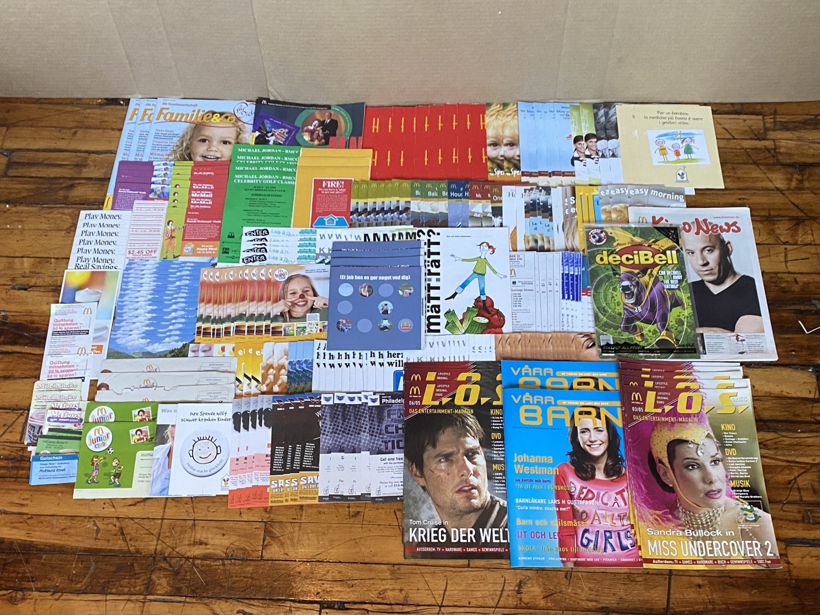 Vintage 90\'s 2000\'s McDonald’s Magazines Pamphlets US Germany Europe Lot of 276