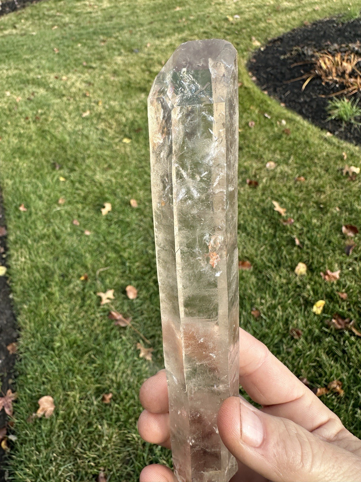NATURAL CITRINE CRYSTAL SINGLE POINT, MANSA DISTRICT ZAMBIA-LARGE-18CM NATURAL CITRINE CRYSTAL SINGLE POINT, MANSA DISTRICT ZAMBIA-LARGE-18CM