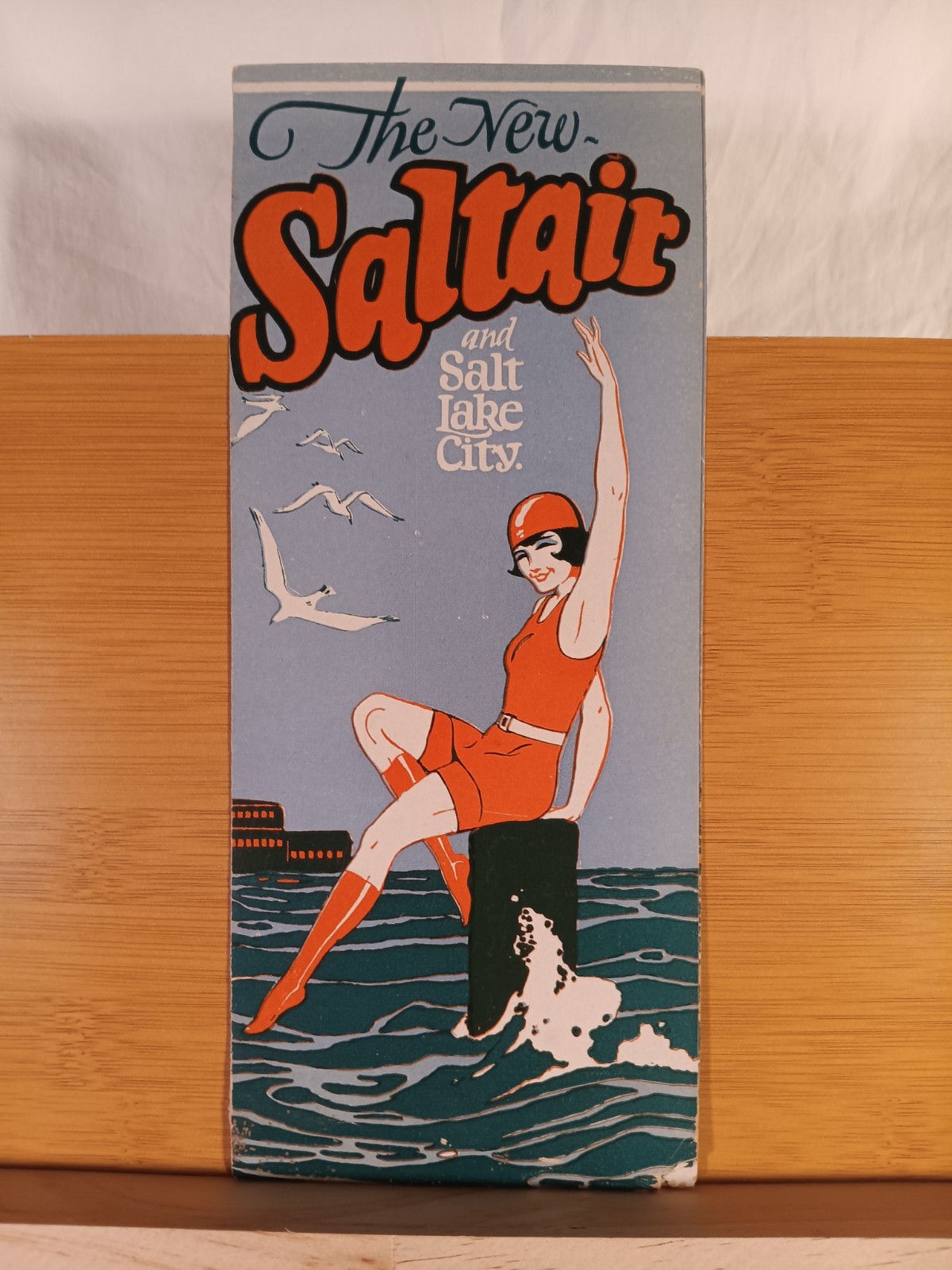 1928 New Saltair Utah Travel Brochure Great Salt Lake Amusement Park Coaster