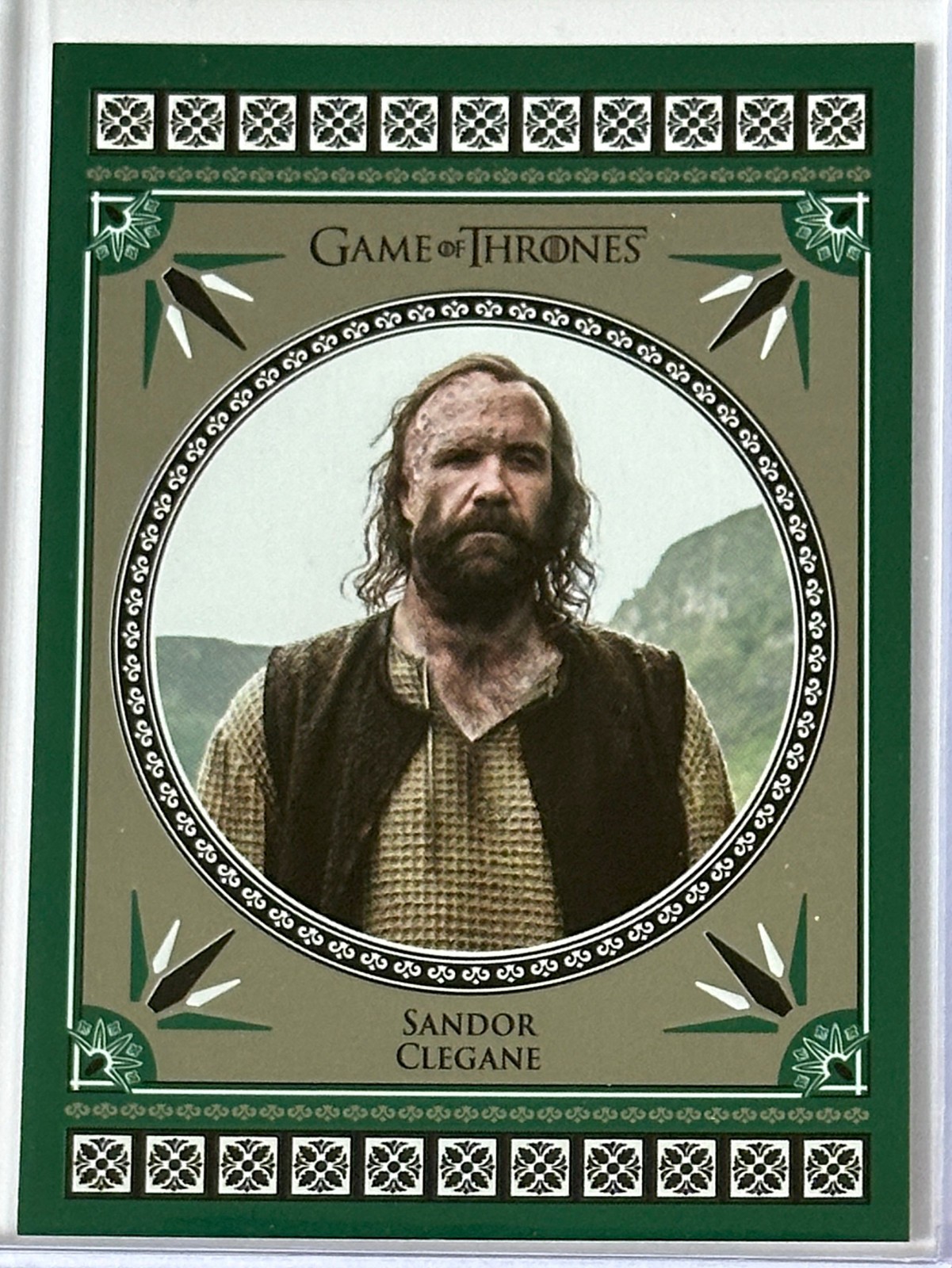 Sandor Clegane 2024 Rittenhouse Game of Thrones Legends of The Realm #24 Emerald Sandor Clegane 2024 Rittenhouse Game of Thrones Legends of The Realm #24 Emerald