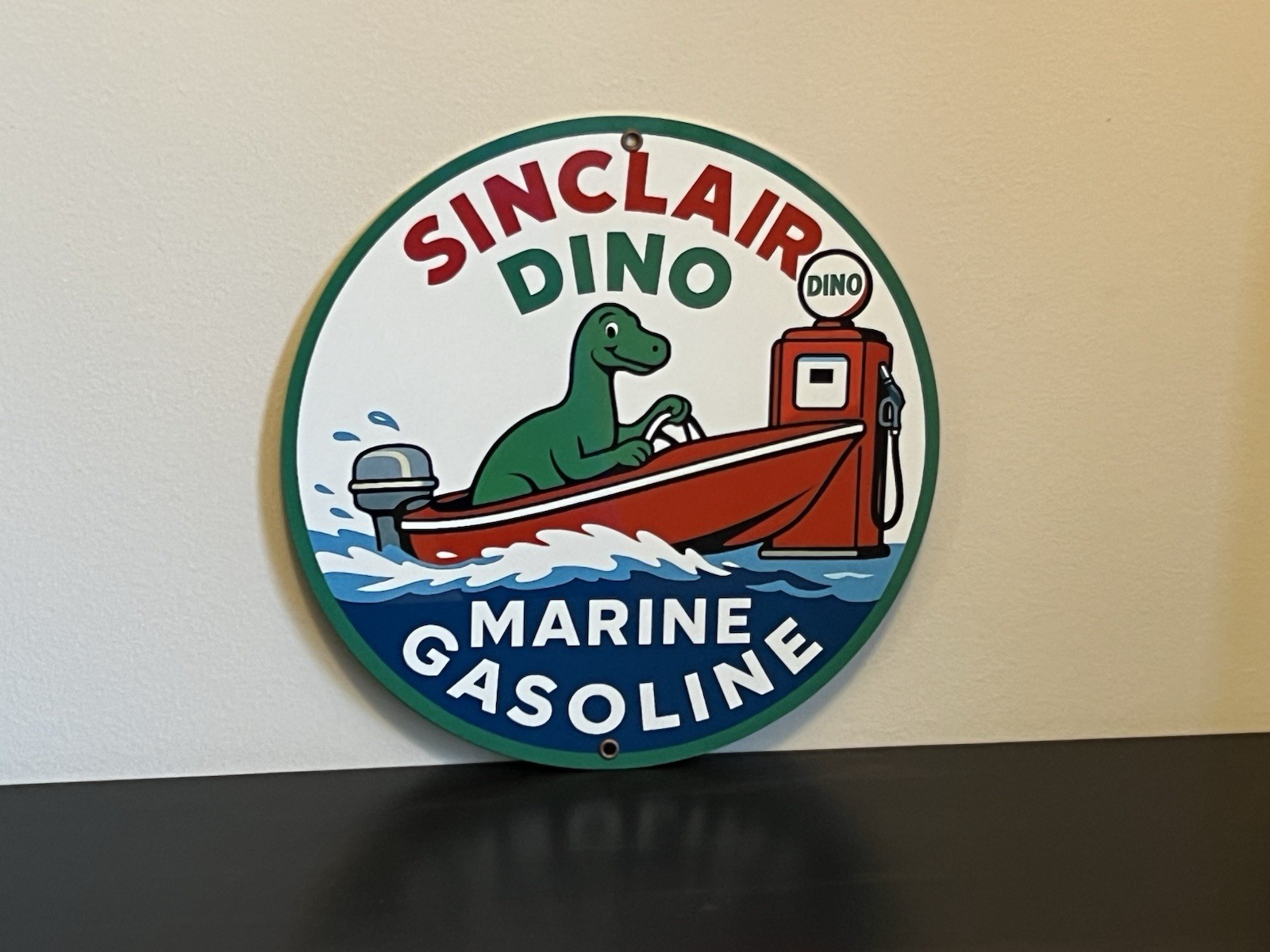 Hi Gloss Sinclair Marine Gasoline Vintage Style Metal Sign Hi Gloss Sinclair Marine Gasoline Vintage Style Metal Sign