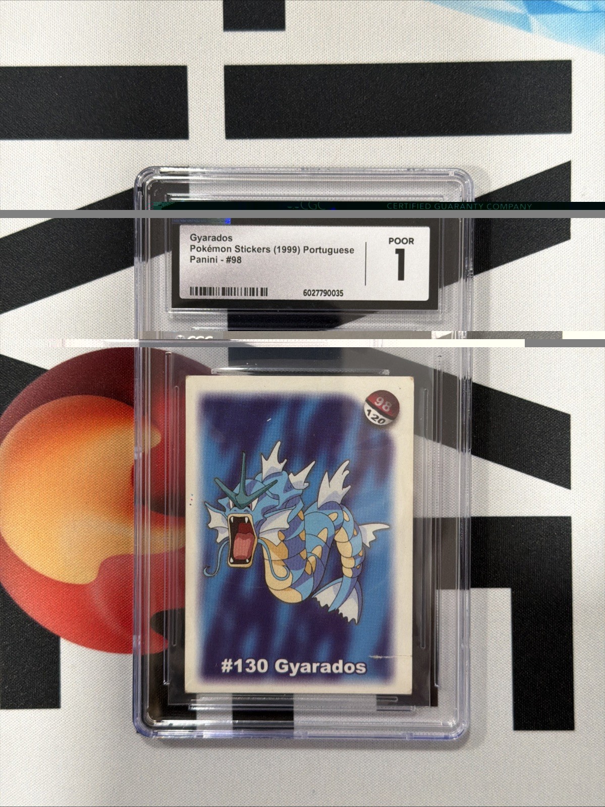 1999 Panini Nintendo Pokemon Gyarados Sticker Cromos #98 CGC 1