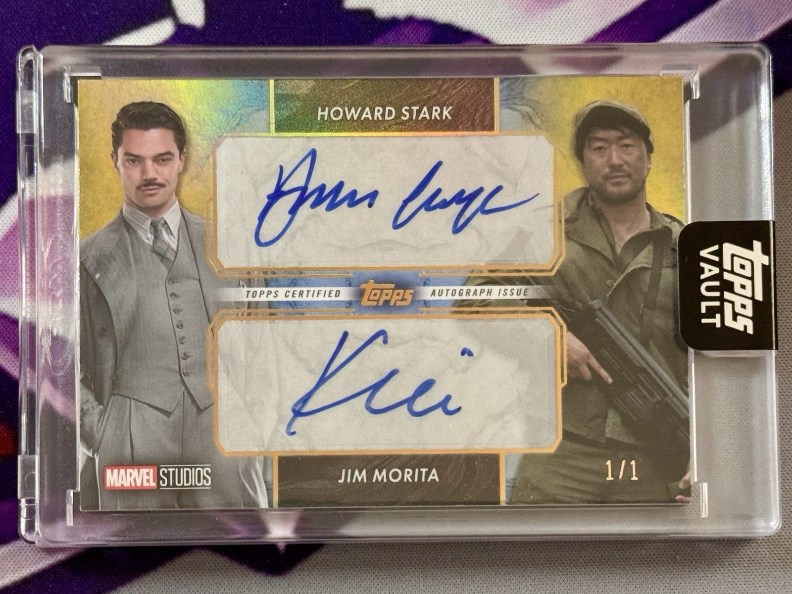 2026 Topps Vault Marvel Duos Auto 1/1 Gold Dominic Cooper Kenneth Choi 2026 Topps Vault Marvel Duos Auto 1/1 Gold Dominic Cooper Kenneth Choi