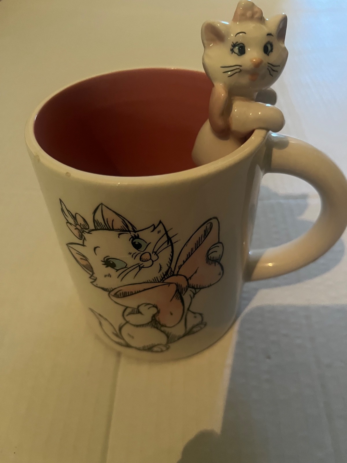 VTG Rare Disney Marie Aristocats double sided Large Mug w/Cat Marie Figure VTG Rare Disney Marie Aristocats double sided Large Mug w/Cat Marie Figure