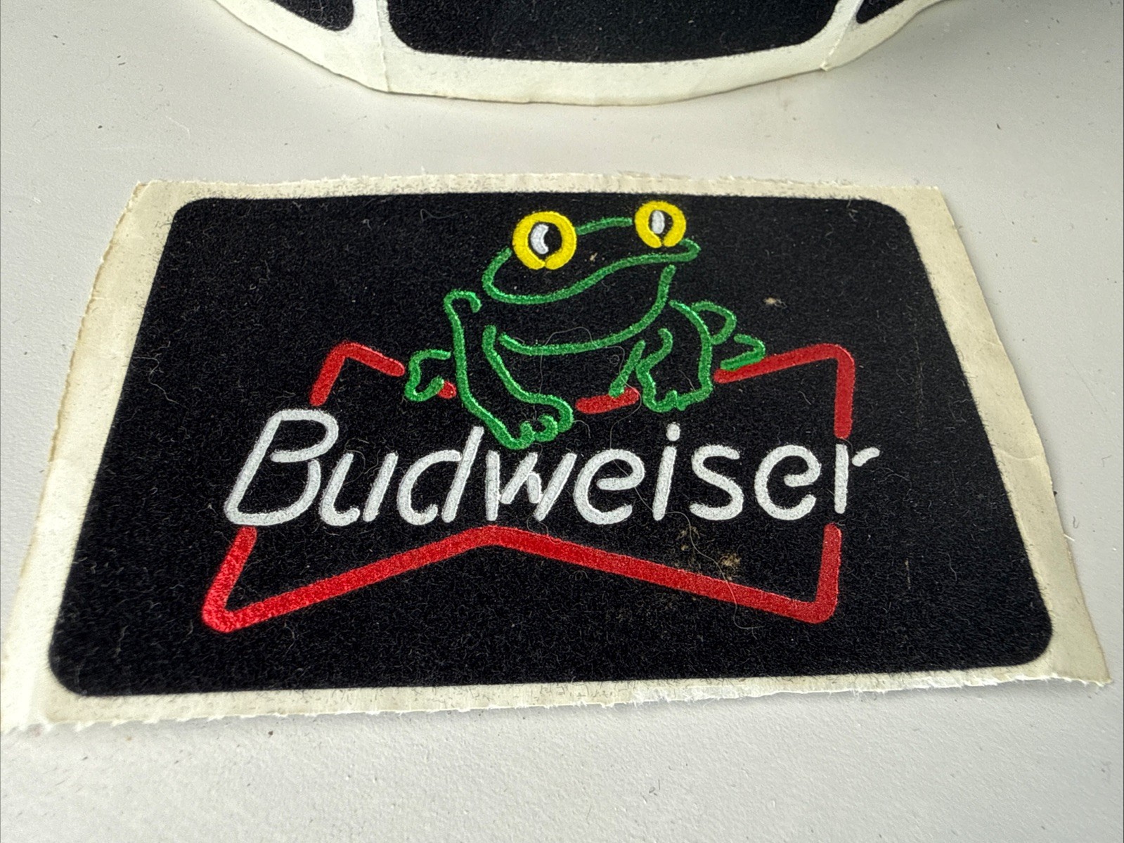 Vintage Budweiser Sticker VELVET / BUD - WIE - SER - FROG 3\