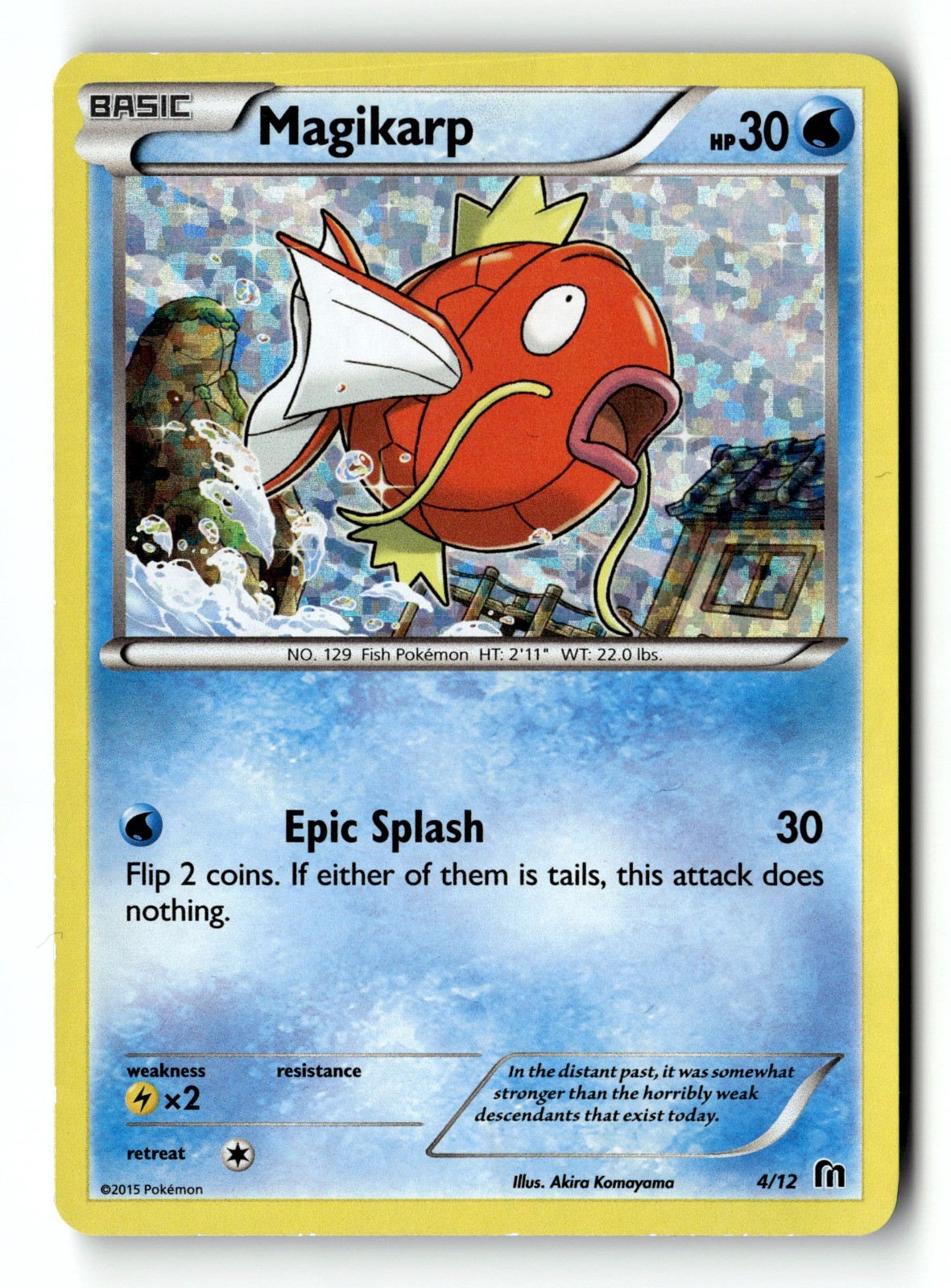 Pokemon Card Magikarp - 4/12 Holo LP McDonald's Promos 2016 004/012 (3) -