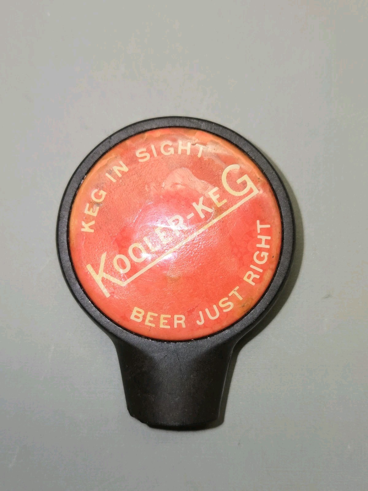 Vintage 30s/40s Kooler-Keg Keg In Sight,Beer Just Right Sidewinder Tap Knob