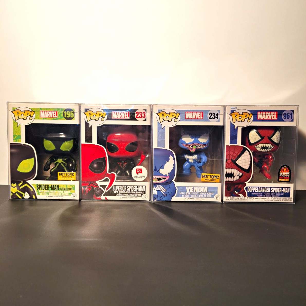 Marvel Spider-verse Funko Set of 4 Marvel Spider-verse Funko Set of 4