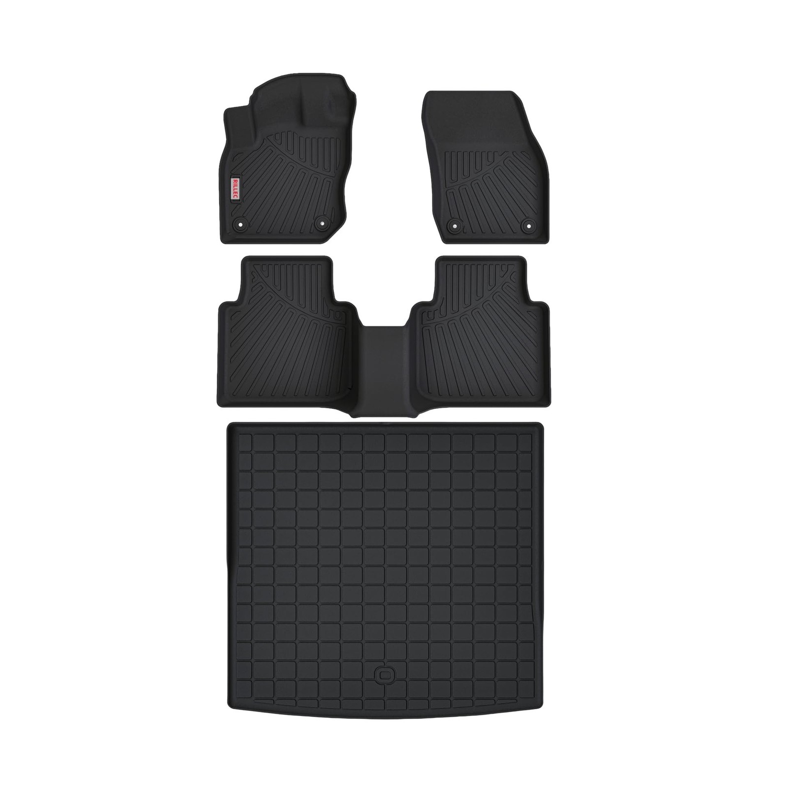 Floor Mats for 2025-2027 Volkswagen/VW Tiguan with Cargo Liner | Matte Black ... Floor Mats for 2025-2027 Volkswagen/VW Tiguan with Cargo Liner | Matte Black ...