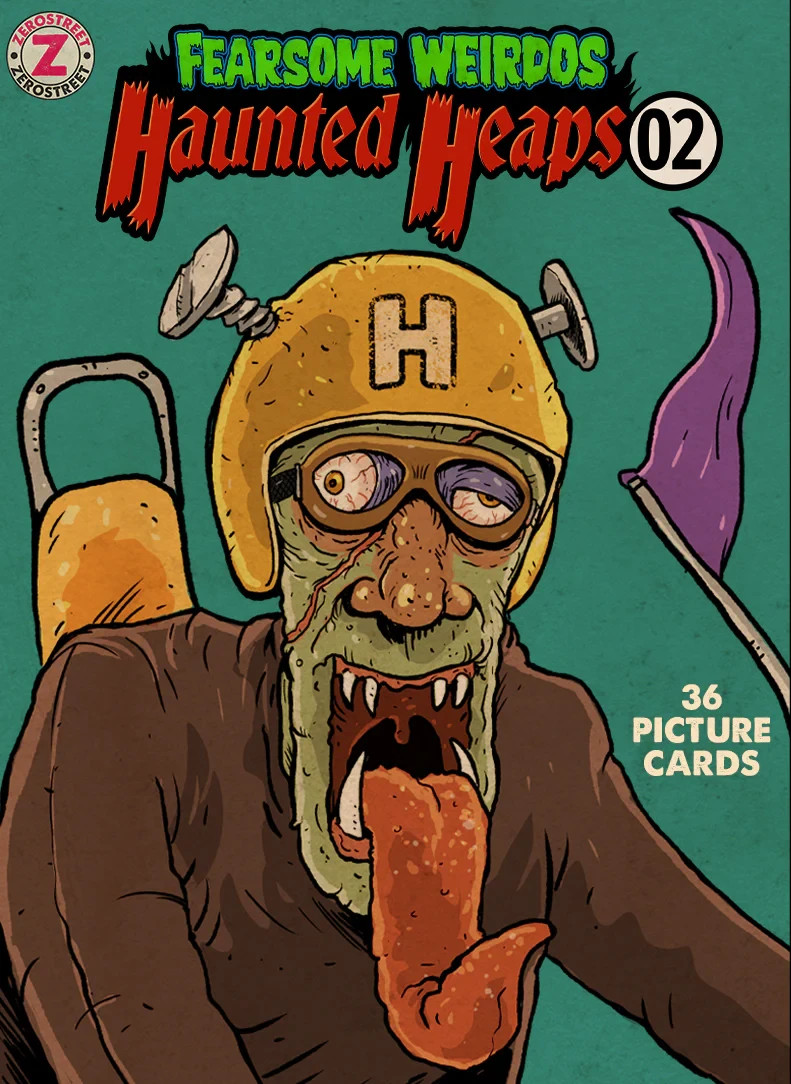 Fearsome Weirdos Haunted Heaps 2 Trading Cards Monster Cars Weird Wheels Parody