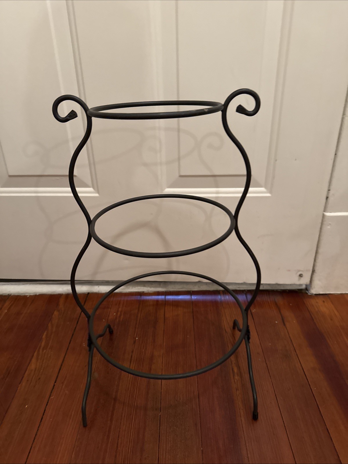 Longaberger 3 tier Wrought Iron Black Round stand 18 Longaberger 3 tier Wrought Iron Black Round stand 18