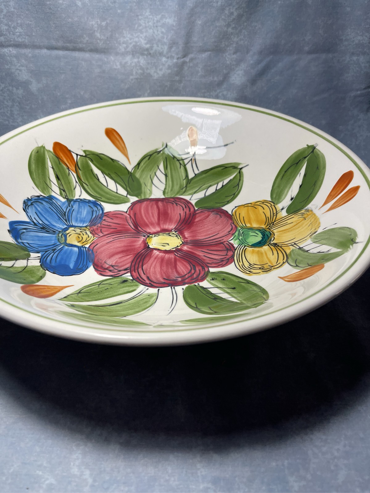 Simpsons Potters Belle Fiore Solian Ware Hand Painted Large Serving Bowl Simpsons Potters Belle Fiore Solian Ware Hand Painted Large Serving Bowl