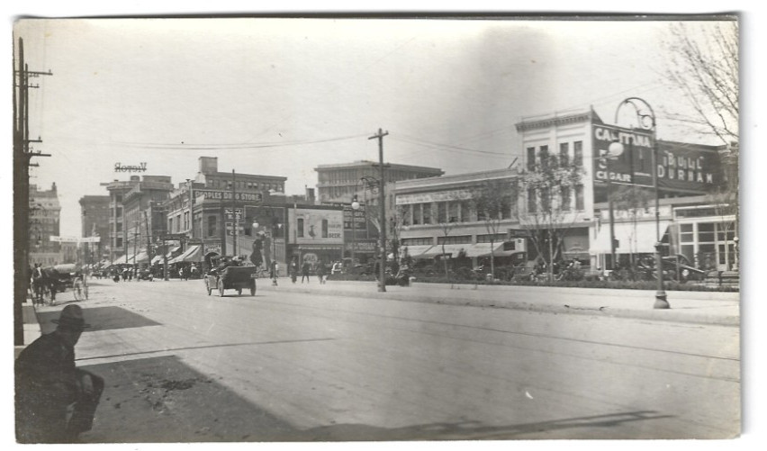 Yakima WA c1915 View Yakima Ave Schaeffer's Furniture Washington Original Photo