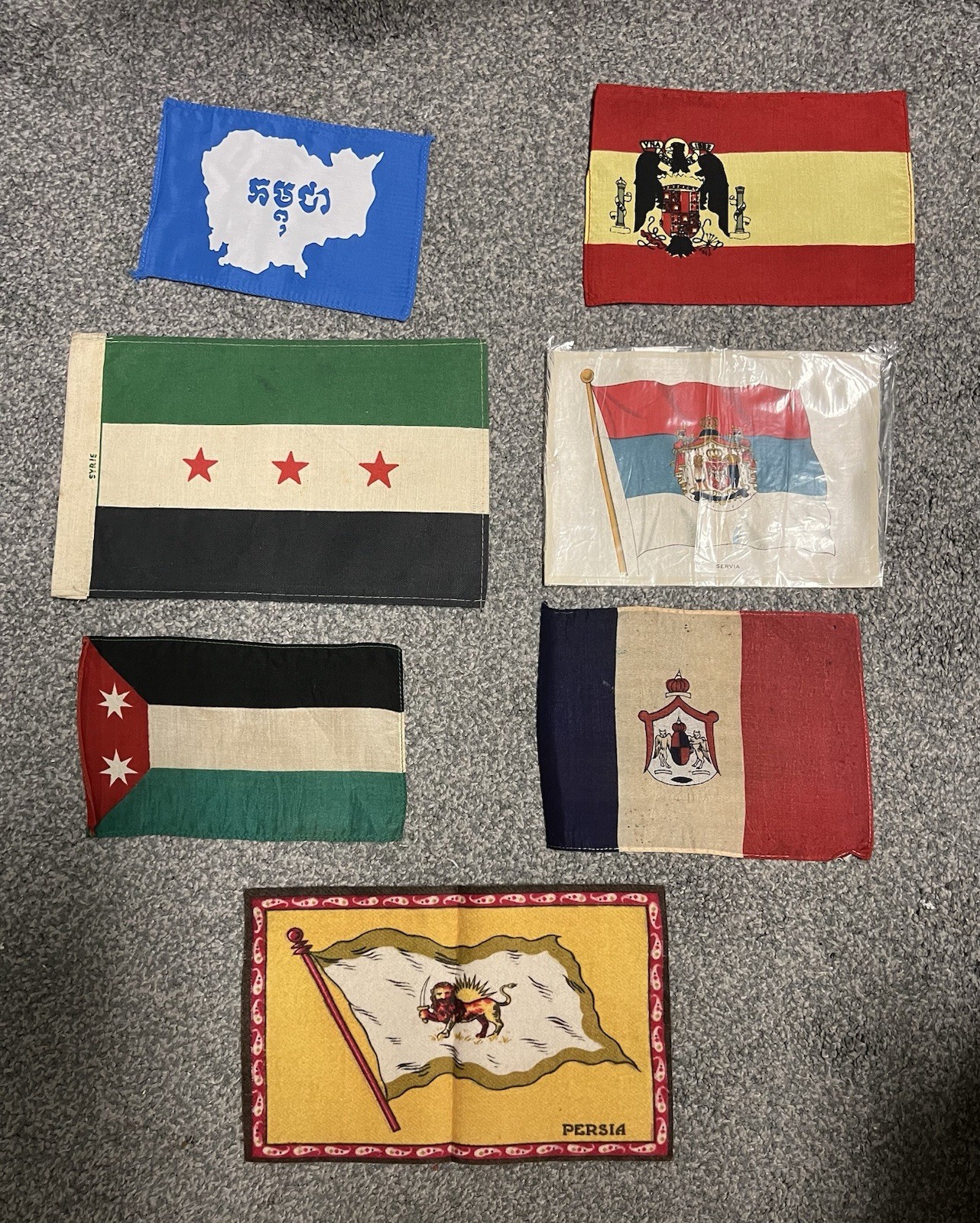 Lot Of 7 Former/Antique Flags
