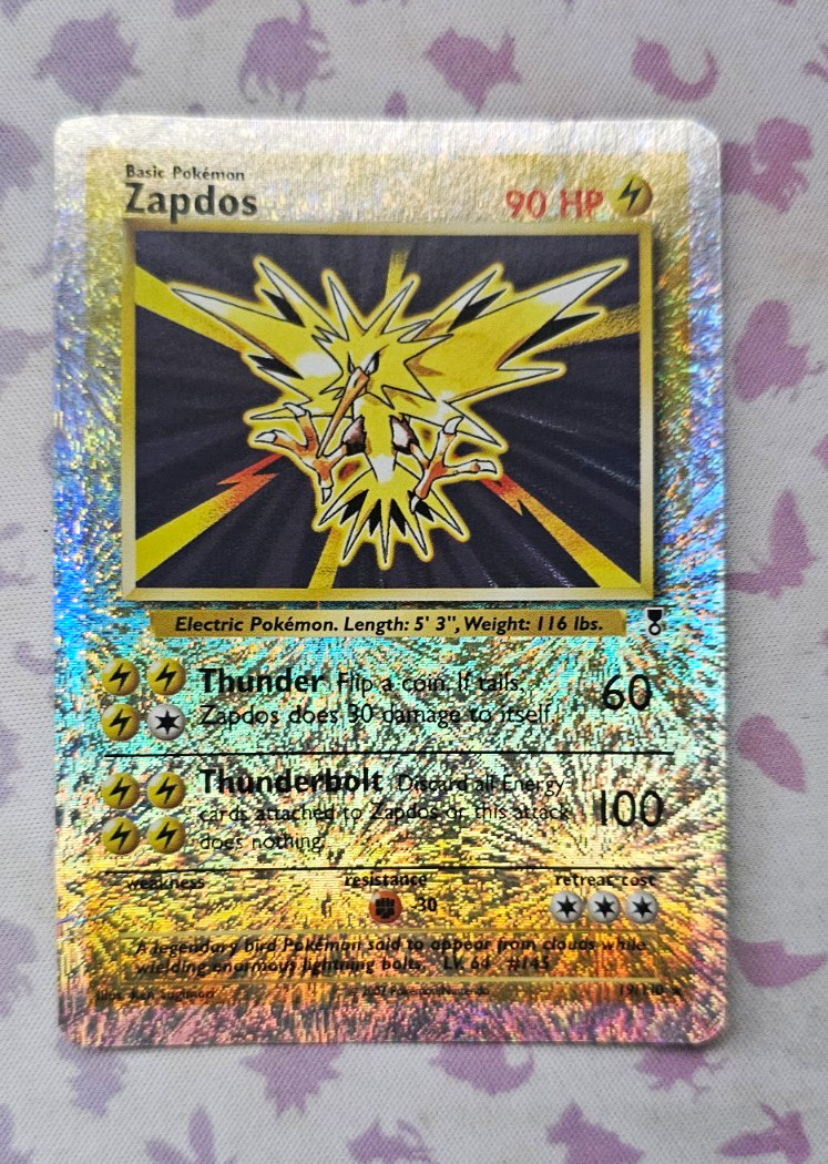Zapdos 15/110 Legendary Collection Pokémon Card Holo Rare WOTC English 2002 Zapdos 15/110 Legendary Collection Pokémon Card Holo Rare WOTC English 2002
