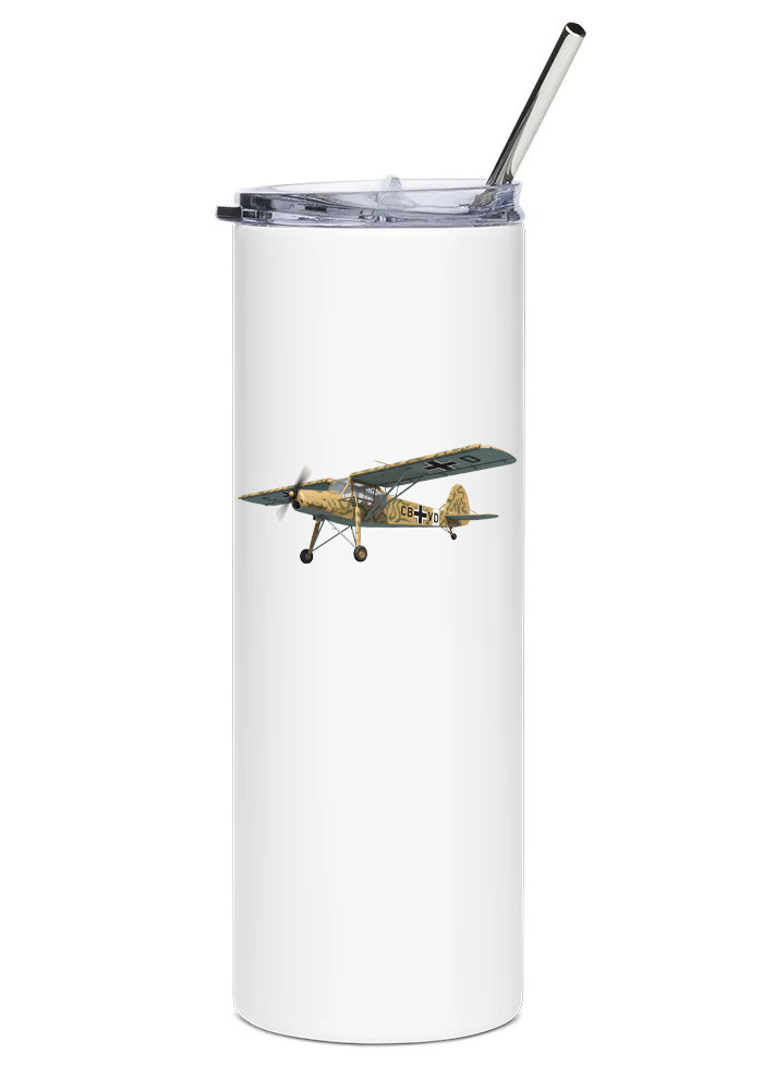 Fieseler Fi 156 Storch Stainless Steel Water Tumbler with straw - 20oz.