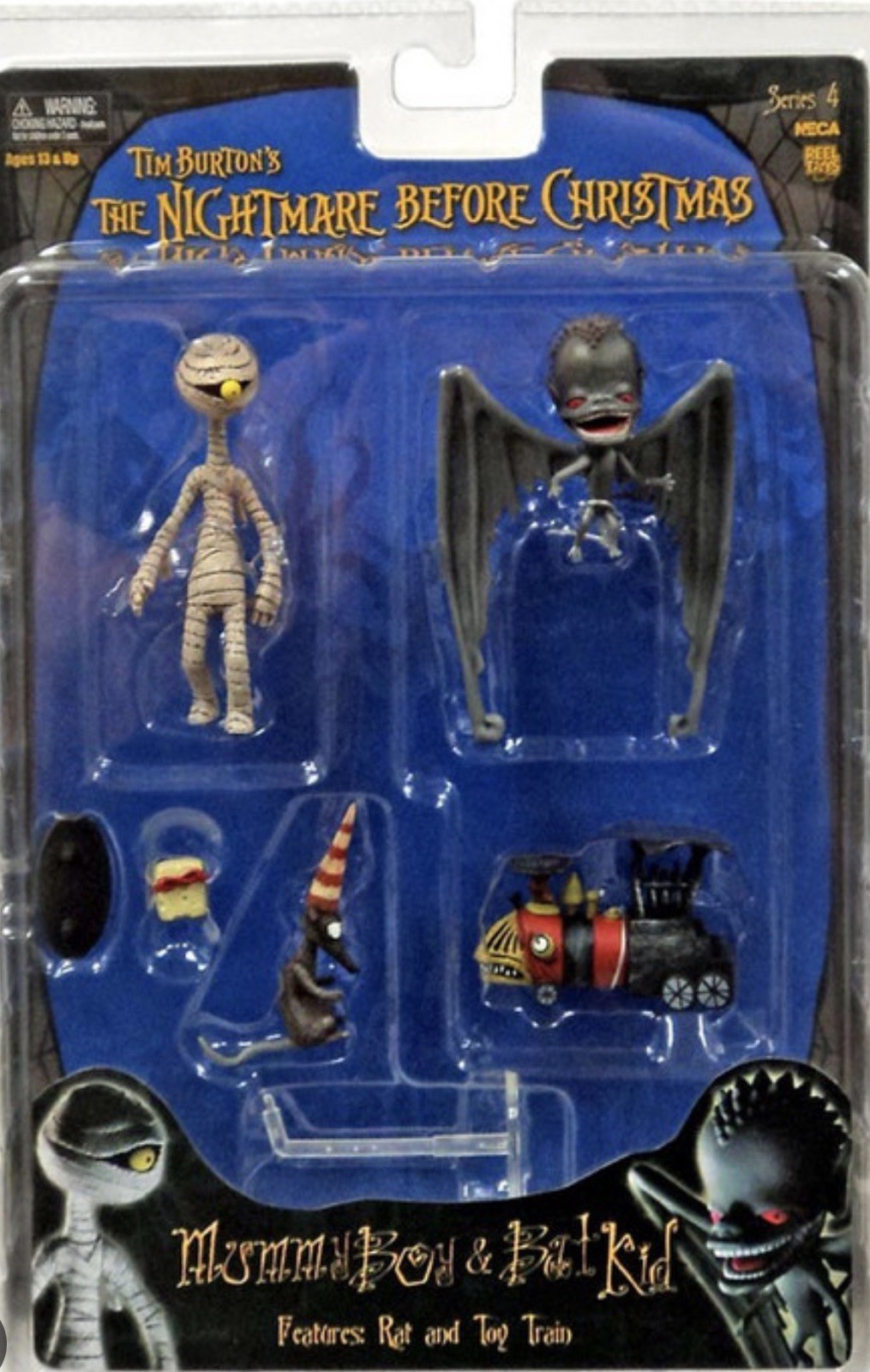 NECA 2006 Rare Nightmare Before Christmas Mummy Boy & Bat Kid Figurines Series 4