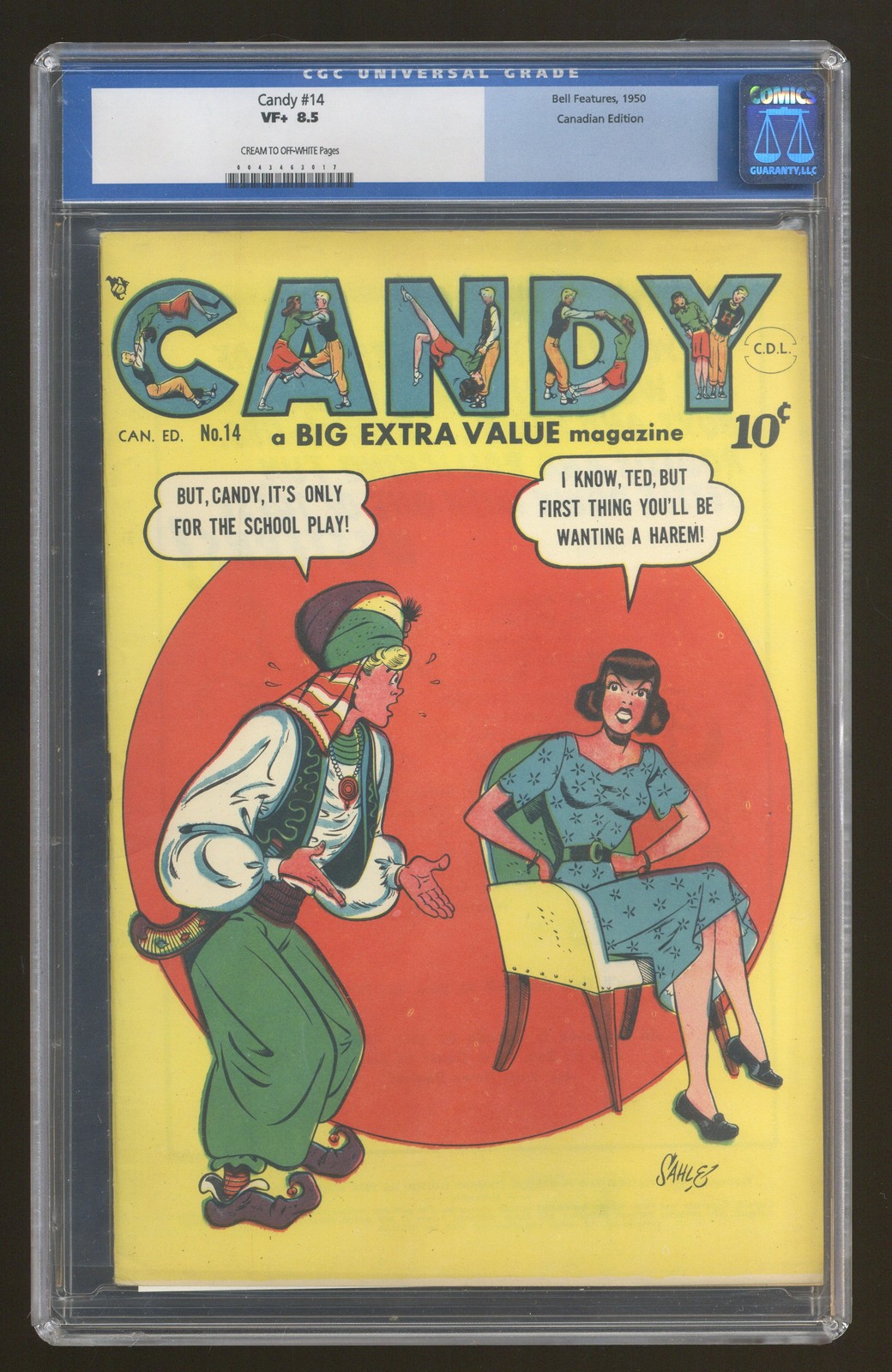 Candy #14 CGC 8.5 1950 Canadian 1949 Bell Features 0043463017