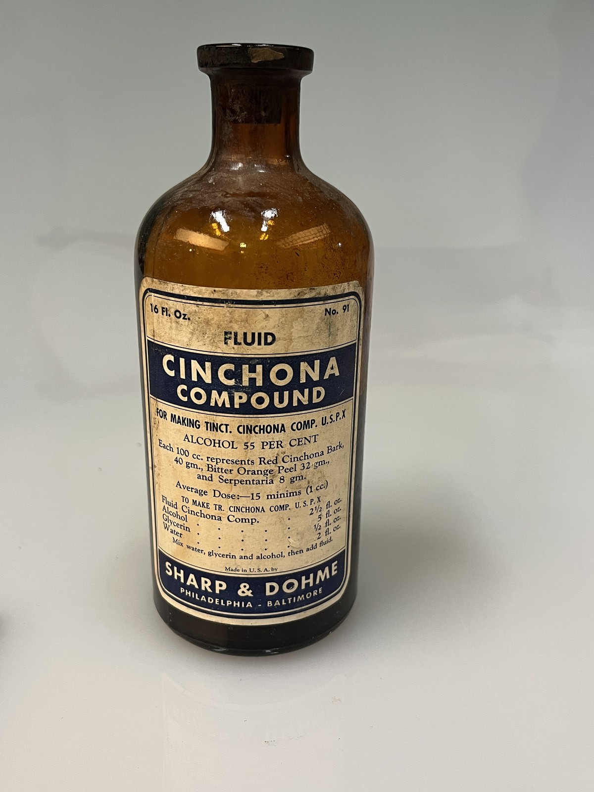Vintage Apothecary Cinchona Compound Bottle Vintage Apothecary Cinchona Compound Bottle