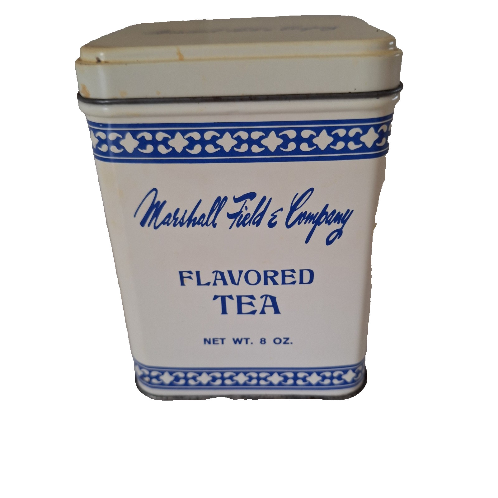 Vintage Marshall Field Orange Spice Flavored Tea Tin Chicago Advertising Vintage Marshall Field Orange Spice Flavored Tea Tin Chicago Advertising