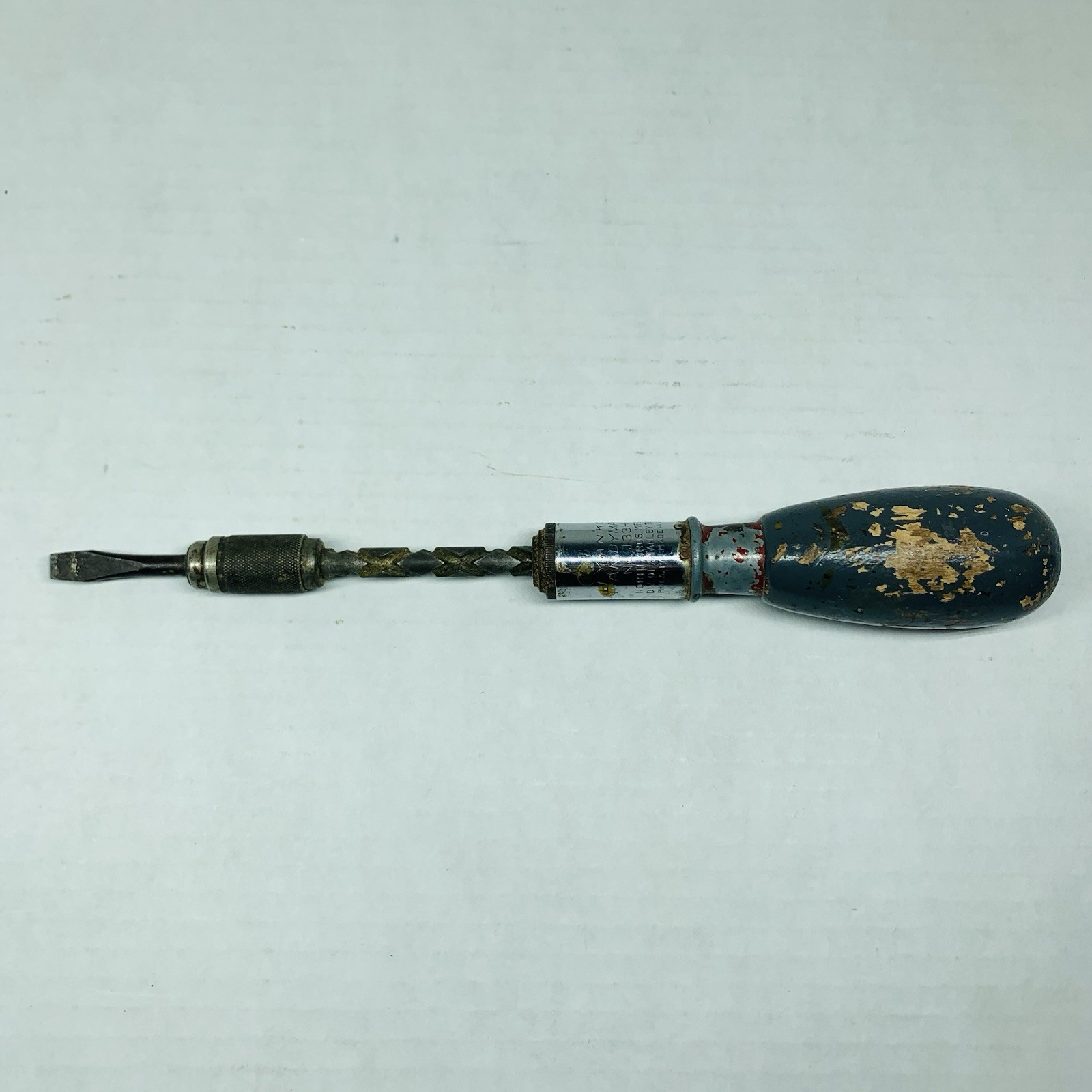 Vtg NORTH BROS. MFG CO Yankee Handyman No. 133H Ratcheting Push Screwdriver USA