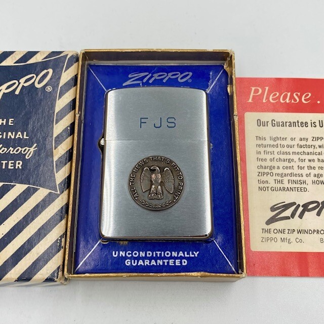 ZIPPO Lighter 1960 Unused Deadstock Vintage Metal Plated Blue Candy Box Manual F ZIPPO Lighter 1960 Unused Deadstock Vintage Metal Plated Blue Candy Box Manual F