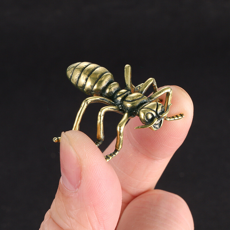 1 PC Small Solid Retro Brass Ant Figurines Brass Ant Statue 36*34mm Figurine 1 PC Small Solid Retro Brass Ant Figurines Brass Ant Statue 36*34mm Figurine