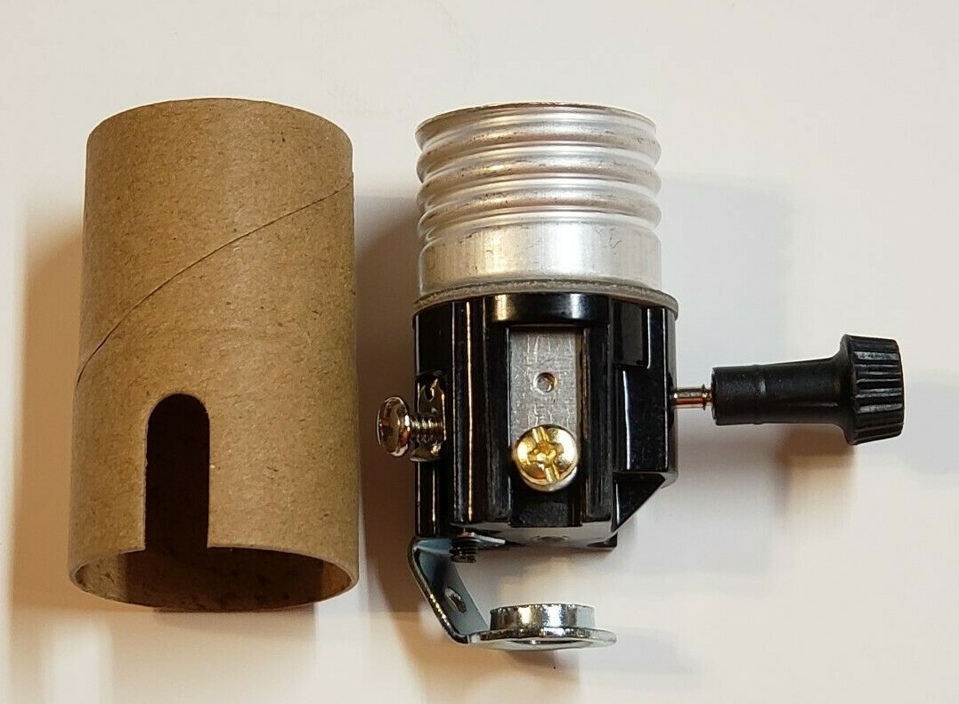 3-WAY TURN KNOB LAMP SOCKET WITH HICKEY FOR 3 WAY BULBS LAMP PART NEW 30174J 3-WAY TURN KNOB LAMP SOCKET WITH HICKEY FOR 3 WAY BULBS LAMP PART NEW 30174J