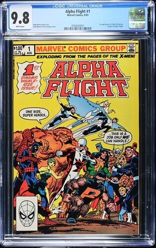 CGC 9.8 ALPHA FLIGHT #1 .. 1ST PUCK & MARRINA .. X-MEN .. 1983 .. CGC 9.8 ALPHA FLIGHT #1 .. 1ST PUCK & MARRINA .. X-MEN .. 1983 ..
