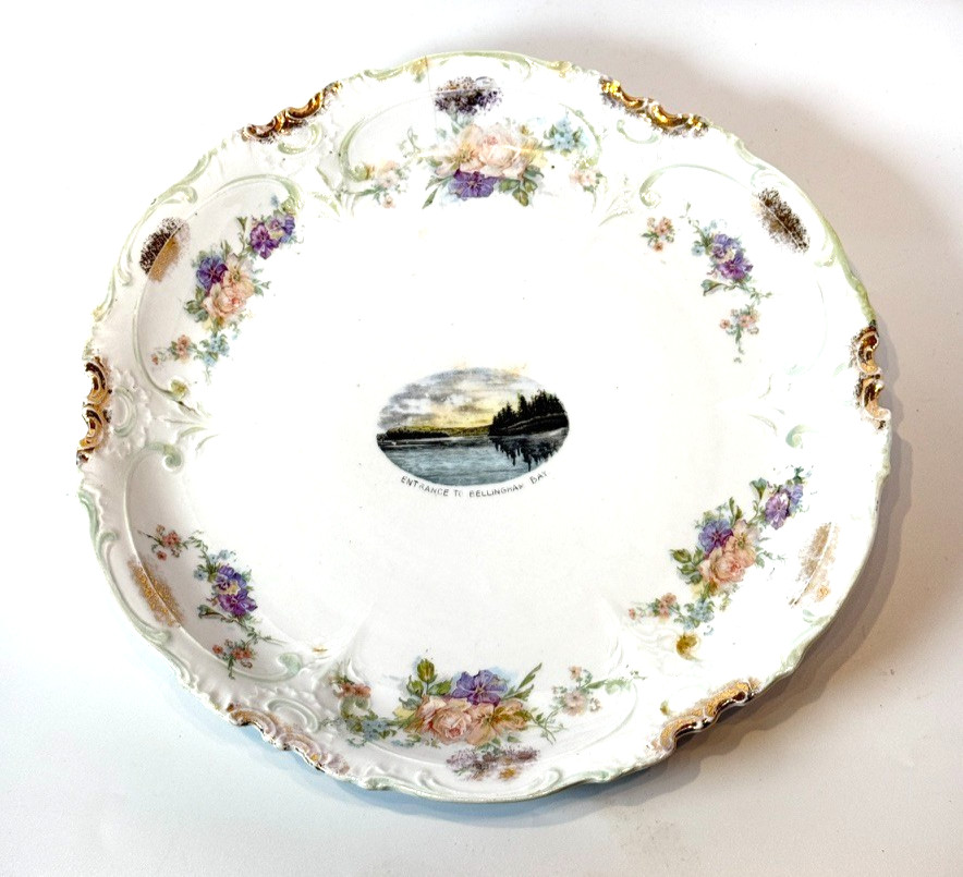 ENTRANCE BELLINGHAM BAY WA WASHINGTON Antique Souvenir RARE China Dish Plate ENTRANCE BELLINGHAM BAY WA WASHINGTON Antique Souvenir RARE China Dish Plate