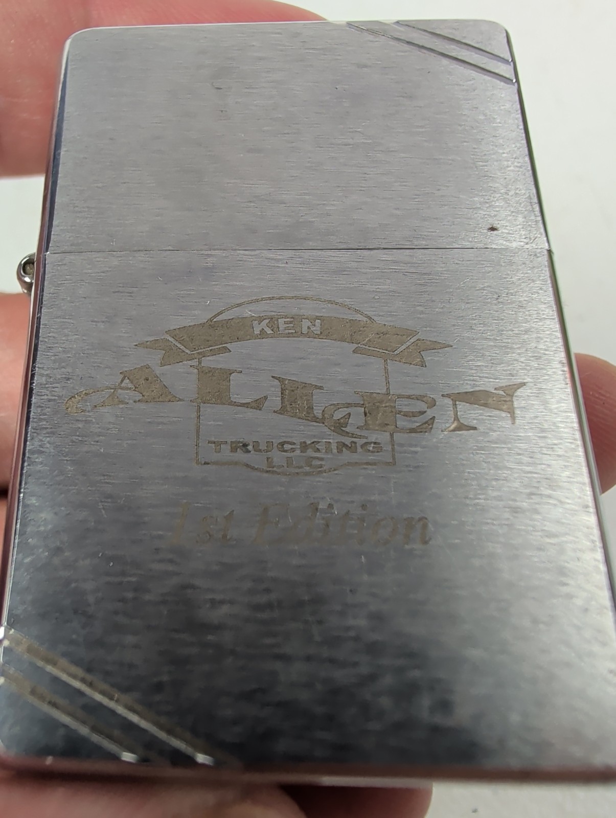 Zippo Advertising Logo Ken Allen Trucking 1st Edition Double Side Graphic Zippo Advertising Logo Ken Allen Trucking 1st Edition Double Side Graphic