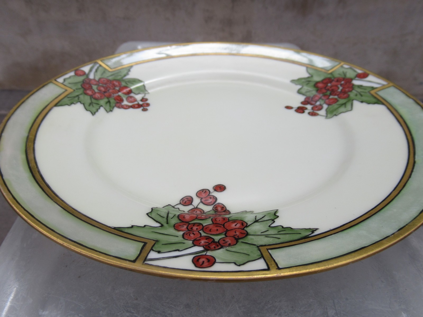 Handpainted Antique Lustre Hutschenreuther Selb Bavaria Plate 7 3/4