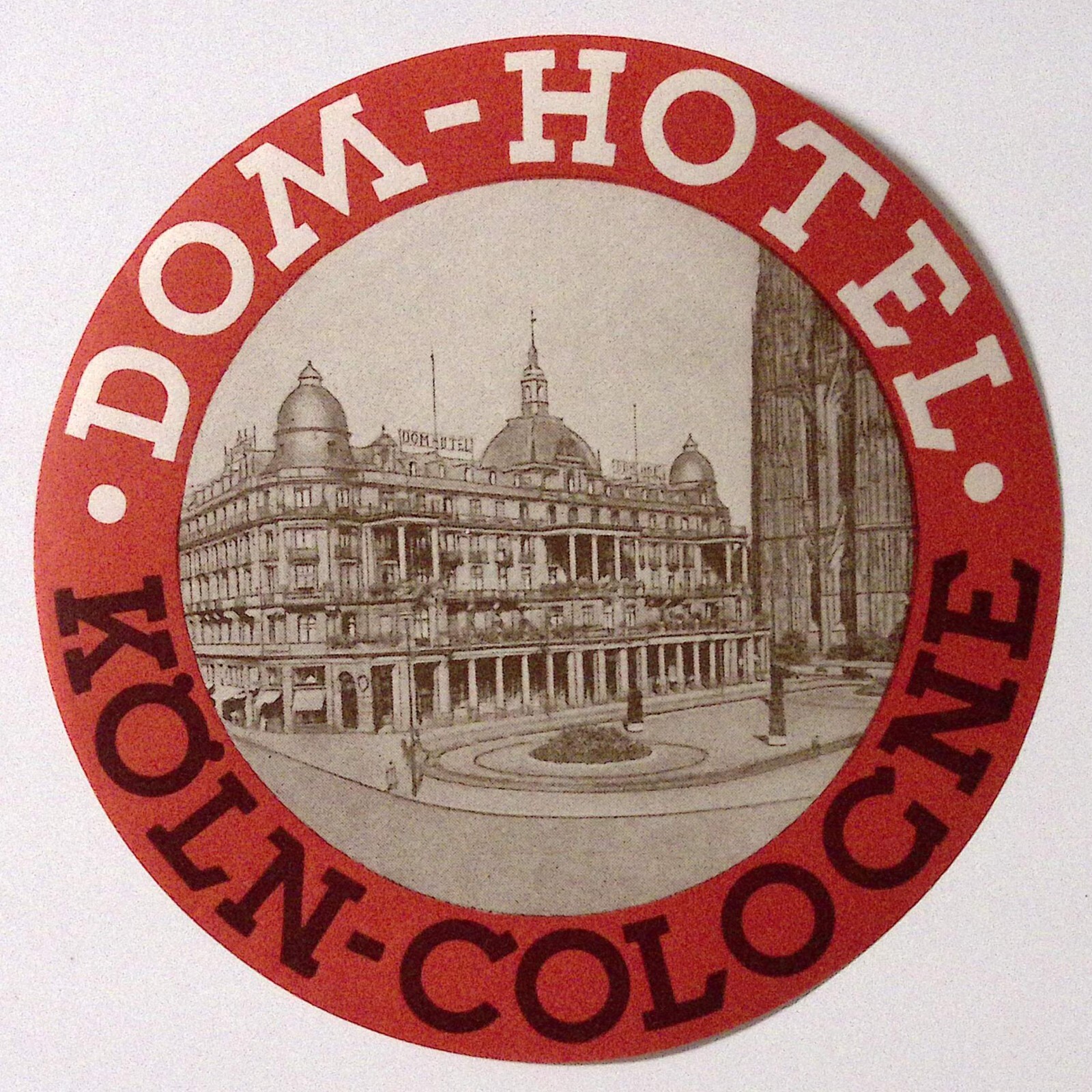 c1930s Dom-Hotel Koln Cologne Germany Luggage Label 4.5 c1930s Dom-Hotel Koln Cologne Germany Luggage Label 4.5
