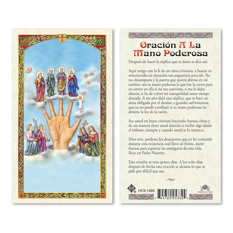 Oración A La Mano Poderosa tarjeta laminada Oración A La Mano Poderosa tarjeta laminada