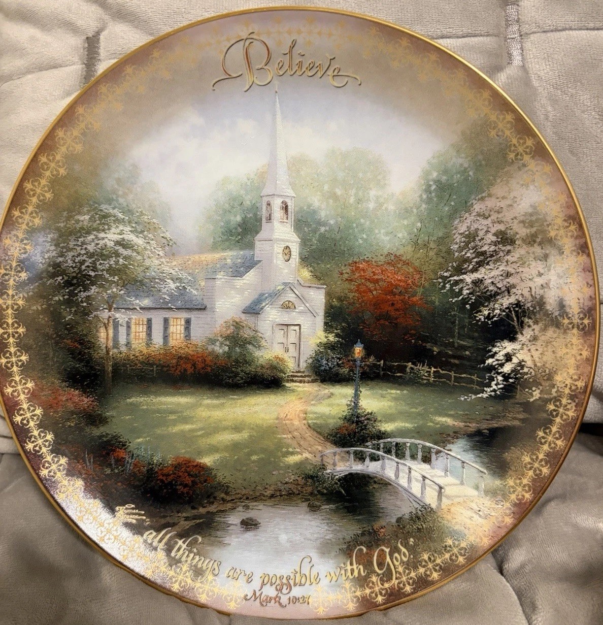 Thomas Kinkade Bradford Exchange Spirit of Life Chapel Limited Edition Believe Thomas Kinkade Bradford Exchange Spirit of Life Chapel Limited Edition Believe