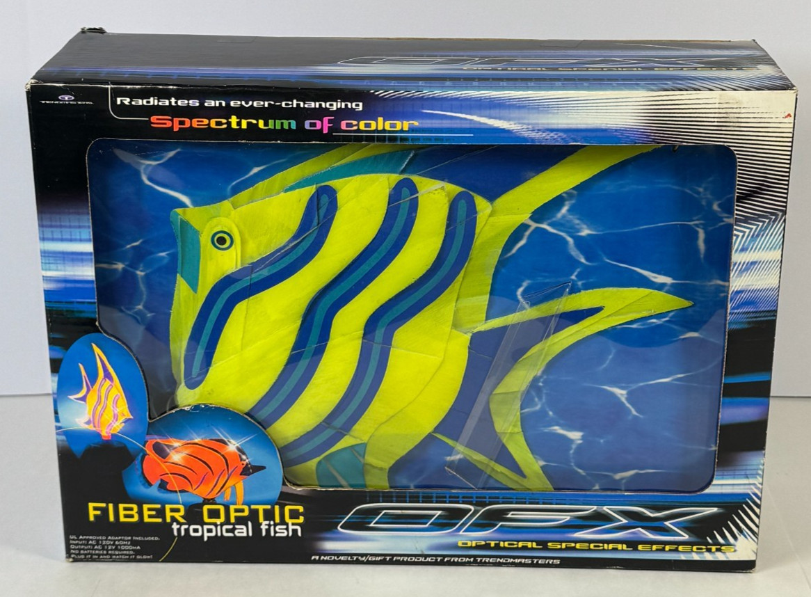Vintage 2001 Trendmasters OPX Fiber Optic Tropical Fish Light Y2K NOS SEALED NIB