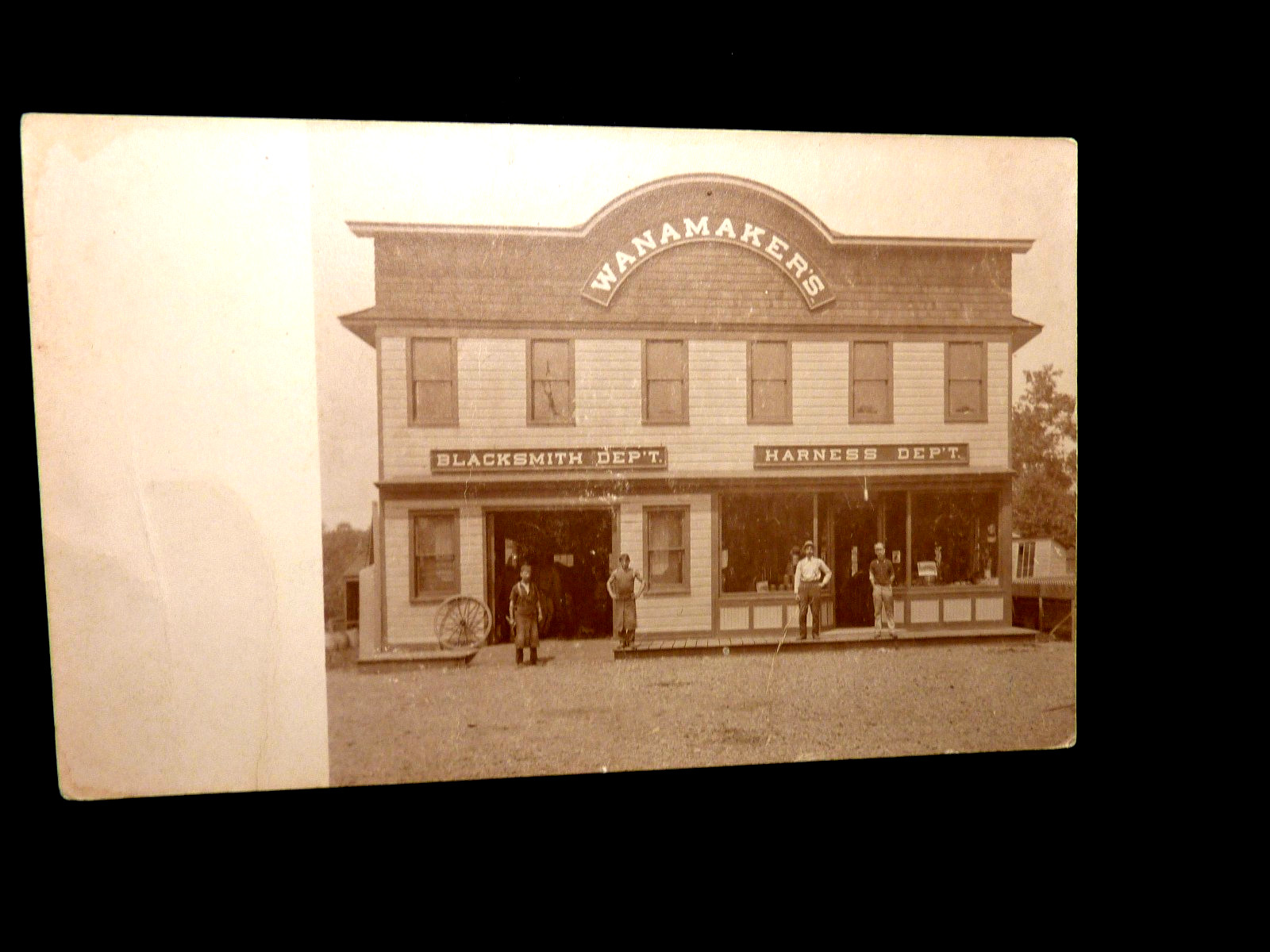 VERY RARE-REAL PHOTO-WANAMAKERS,PA. LEHIGH COUNTY- POSTCARD-1907