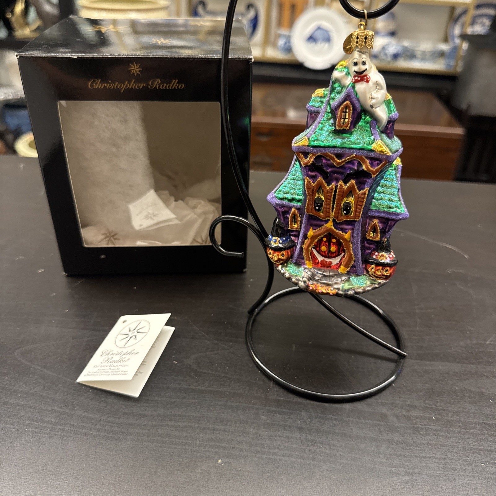 Christopher Radko Haunted House Exclusive Audrey Hepburn Halloween Ornament Mint Christopher Radko Haunted House Exclusive Audrey Hepburn Halloween Ornament Mint